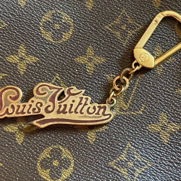 Louis Vuitton LV Legende Key Chain Bag Purse Charm Translucent Pink & Brass